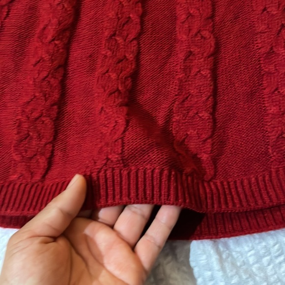 high neck elbow sleeve A-line dress - Picture 2 of 5